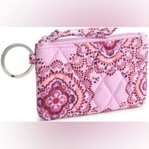New Vera Bradley Zip ID Case Lavender Medallion 
in Cotton